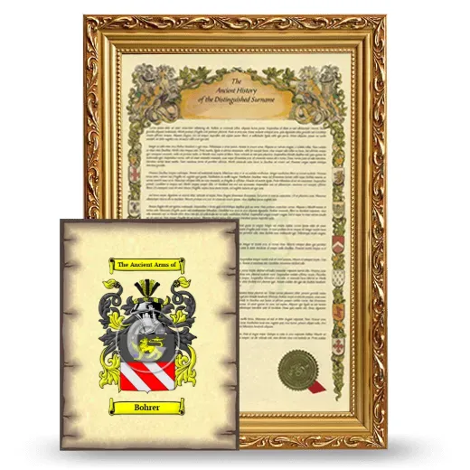 Bohrer Framed History and Coat of Arms Print - Gold