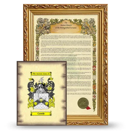 Creede Framed History and Coat of Arms Print - Gold