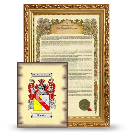 D'amico Framed History and Coat of Arms Print - Gold