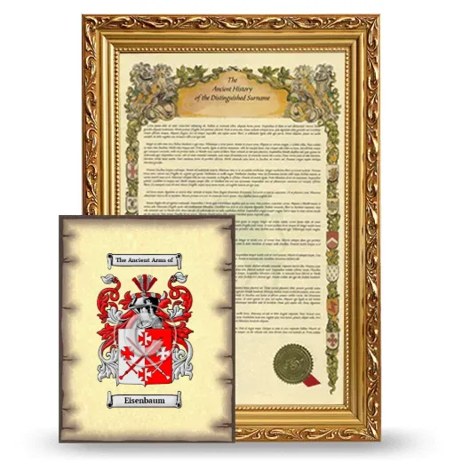 Eisenbaum Framed History and Coat of Arms Print - Gold