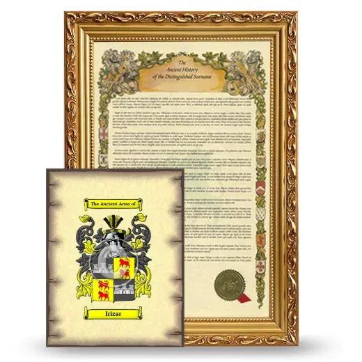 Irizar Framed History and Coat of Arms Print - Gold