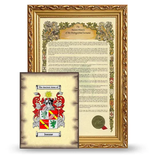 Joanne Framed History and Coat of Arms Print - Gold
