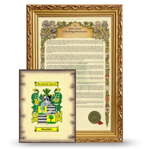 Morabito Framed History and Coat of Arms Print - Gold