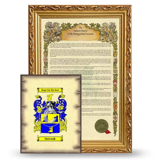 Sistrunk Framed History and Coat of Arms Print - Gold