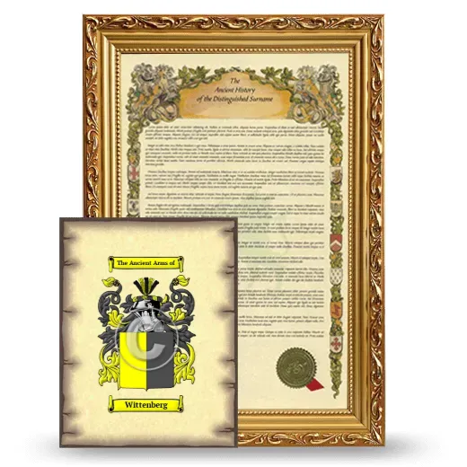 Wittenberg Framed History and Coat of Arms Print - Gold