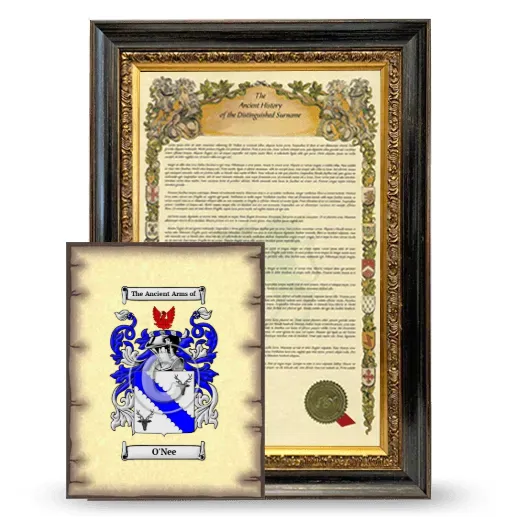 O'Nee Framed History and Coat of Arms Print - Heirloom