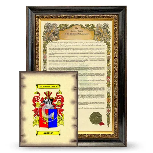 Adamos Framed History and Coat of Arms Print - Heirloom