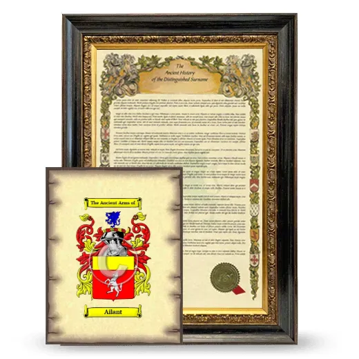 Ailant Framed History and Coat of Arms Print - Heirloom