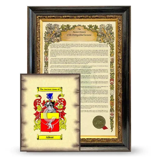 Ailent Framed History and Coat of Arms Print - Heirloom