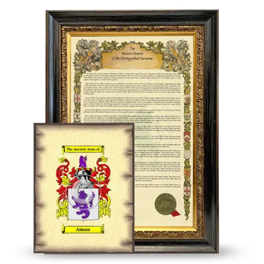 Aiman Framed History and Coat of Arms Print - Heirloom