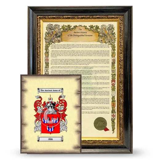 Ain Framed History and Coat of Arms Print - Heirloom