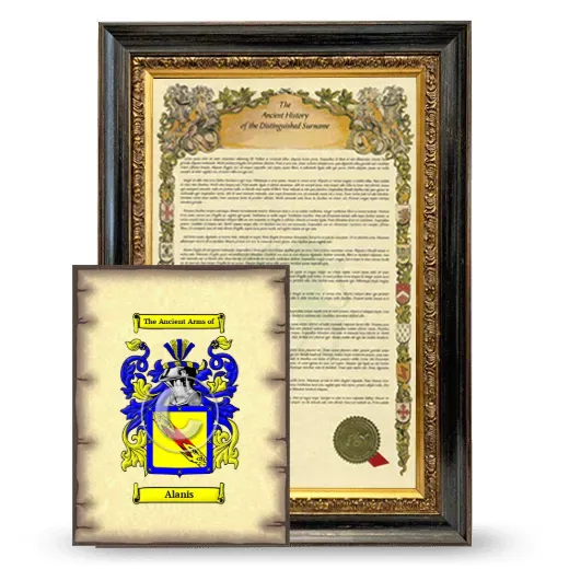 Alanis Framed History and Coat of Arms Print - Heirloom