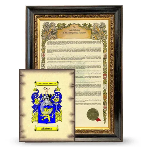 Albritten Framed History and Coat of Arms Print - Heirloom