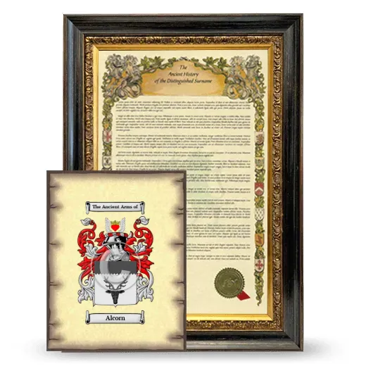 Alcorn Framed History and Coat of Arms Print - Heirloom