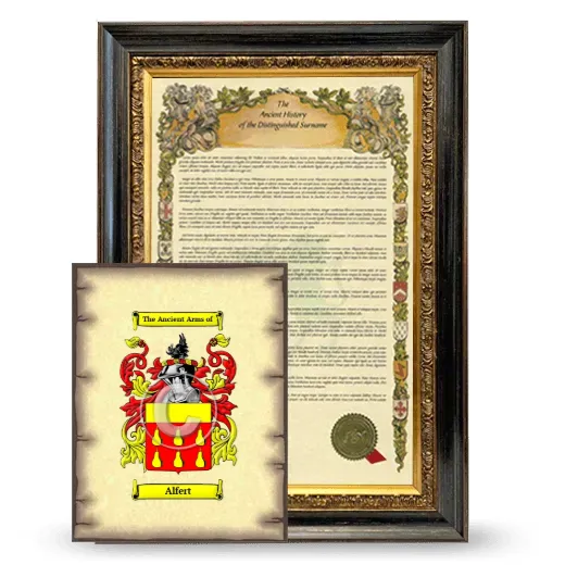 Alfert Framed History and Coat of Arms Print - Heirloom