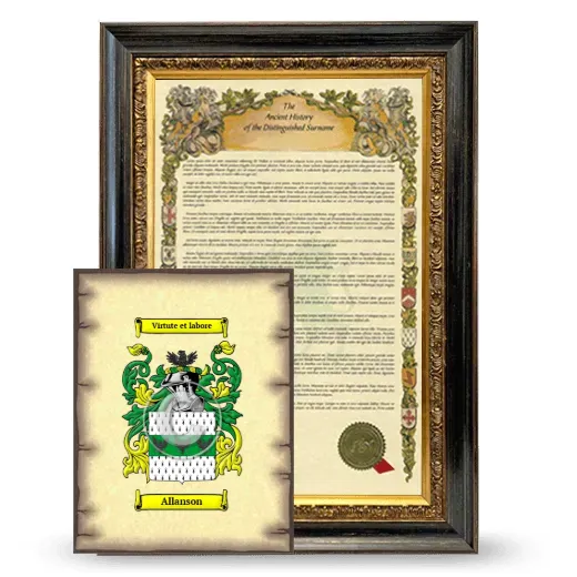 Allanson Framed History and Coat of Arms Print - Heirloom