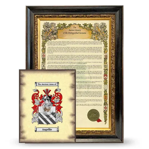 Angellie Framed History and Coat of Arms Print - Heirloom