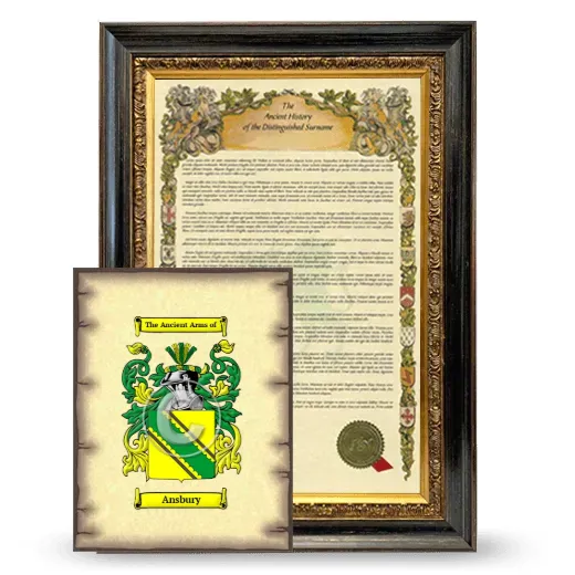 Ansbury Framed History and Coat of Arms Print - Heirloom