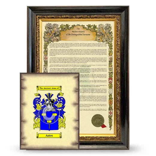 Antes Framed History and Coat of Arms Print - Heirloom