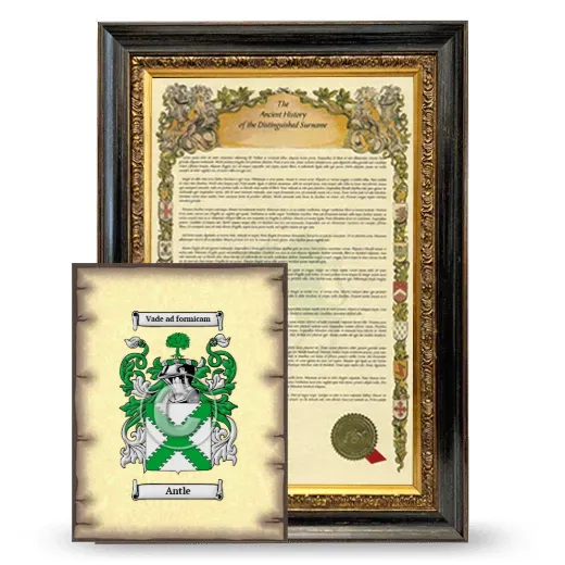 Antle Framed History and Coat of Arms Print - Heirloom