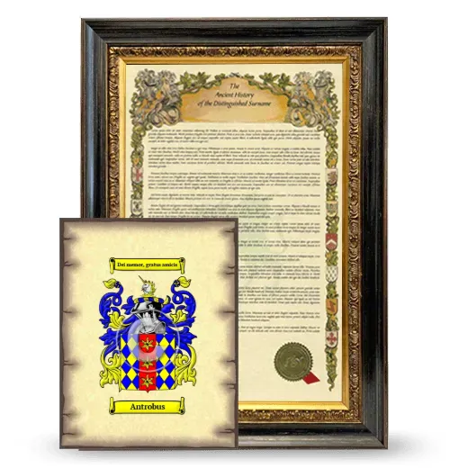 Antrobus Framed History and Coat of Arms Print - Heirloom