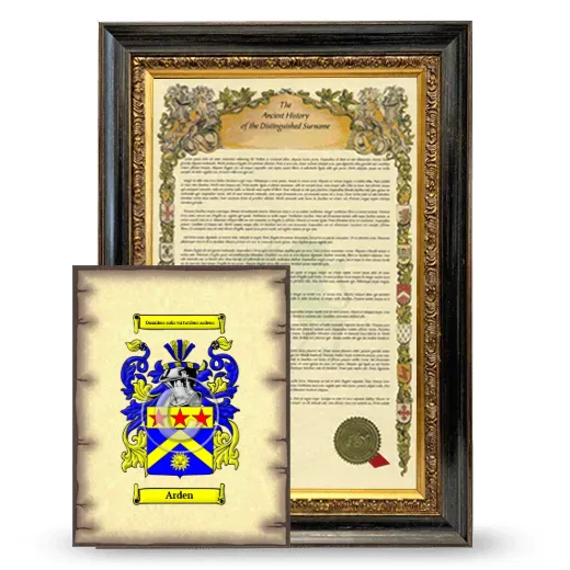 Arden Framed History and Coat of Arms Print - Heirloom