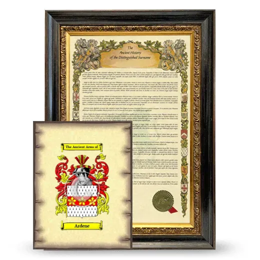 Ardene Framed History and Coat of Arms Print - Heirloom