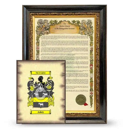Askey Framed History and Coat of Arms Print - Heirloom