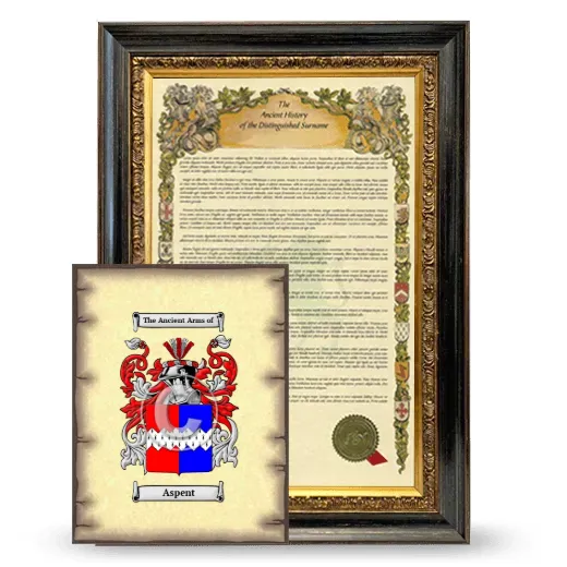 Aspent Framed History and Coat of Arms Print - Heirloom