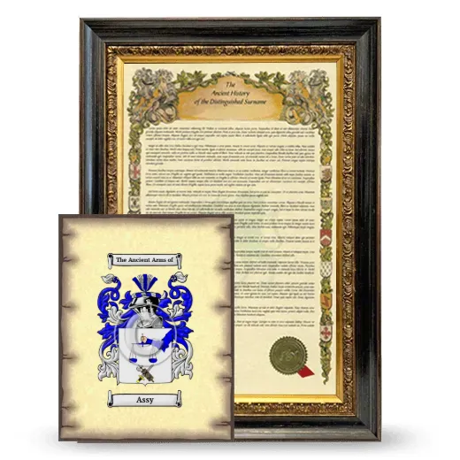 Assy Framed History and Coat of Arms Print - Heirloom