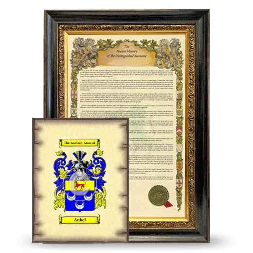 Aubel Framed History and Coat of Arms Print - Heirloom