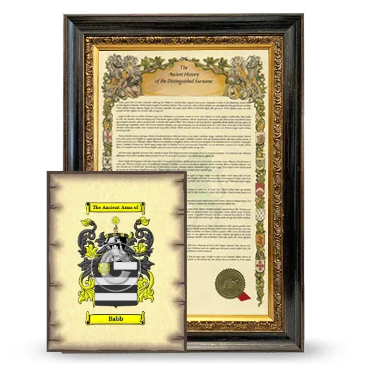 Babb Framed History and Coat of Arms Print - Heirloom