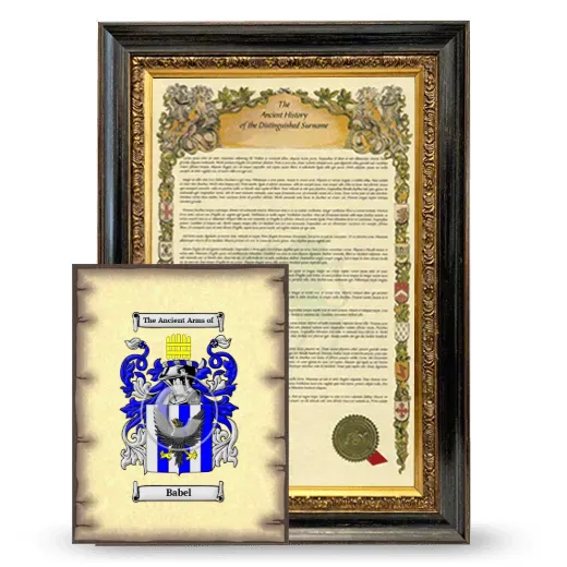 Babel Framed History and Coat of Arms Print - Heirloom