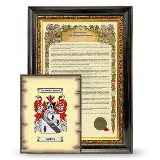 Backler Framed History and Coat of Arms Print - Heirloom