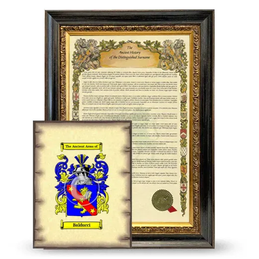 Balducci Framed History and Coat of Arms Print - Heirloom