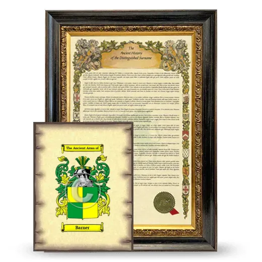 Barner Framed History and Coat of Arms Print - Heirloom
