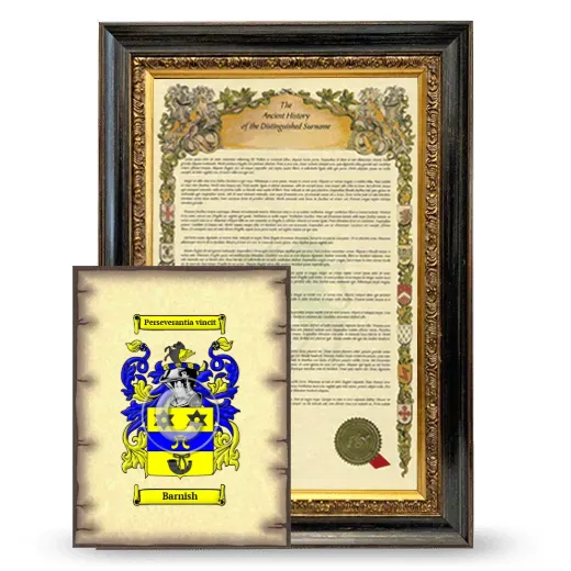 Barnish Framed History and Coat of Arms Print - Heirloom