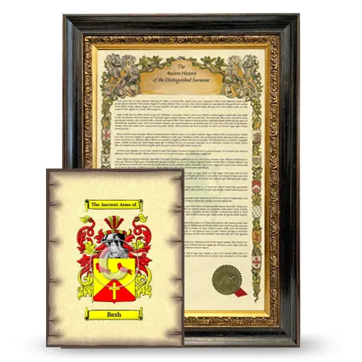 Bash Framed History and Coat of Arms Print - Heirloom
