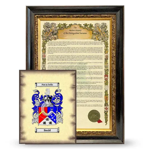 Bauld Framed History and Coat of Arms Print - Heirloom