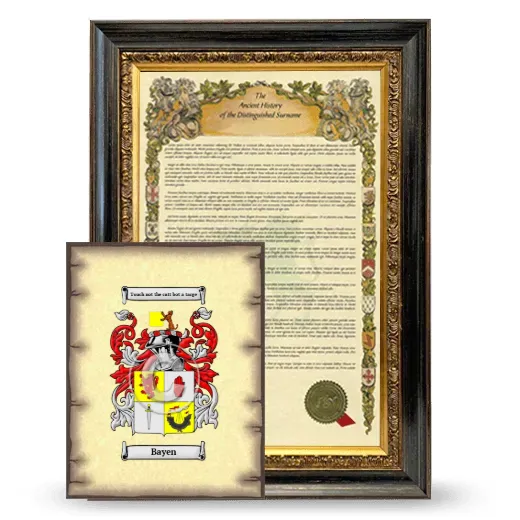 Bayen Framed History and Coat of Arms Print - Heirloom