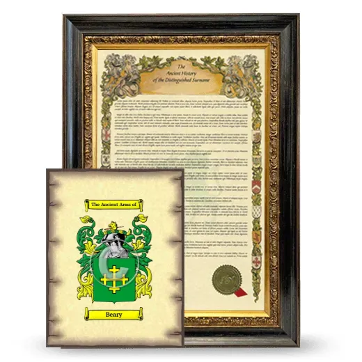 Beary Framed History and Coat of Arms Print - Heirloom