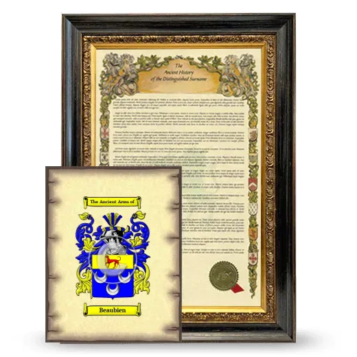 Beaubien Framed History and Coat of Arms Print - Heirloom