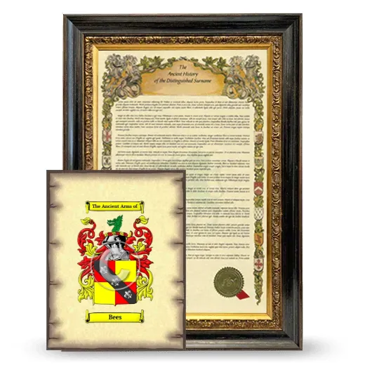 Bees Framed History and Coat of Arms Print - Heirloom