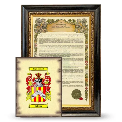 Belcher Framed History and Coat of Arms Print - Heirloom