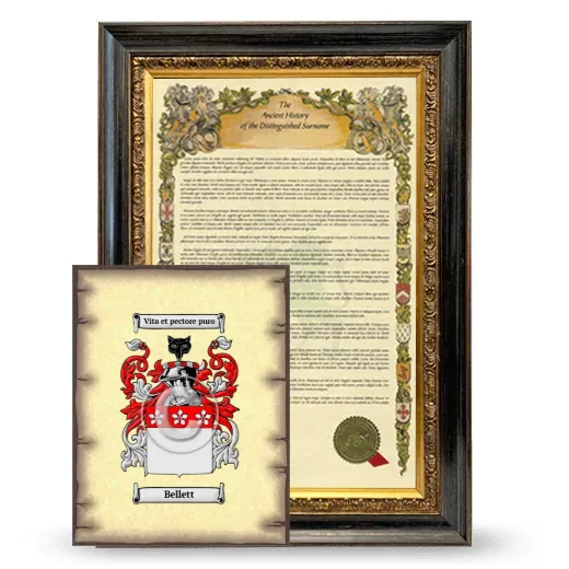 Bellett Framed History and Coat of Arms Print - Heirloom