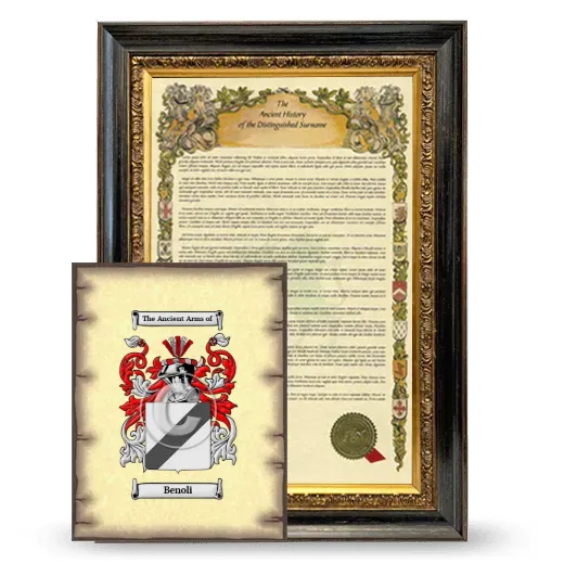 Benoli Framed History and Coat of Arms Print - Heirloom
