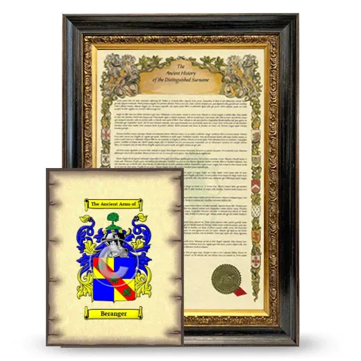 Beranger Framed History and Coat of Arms Print - Heirloom