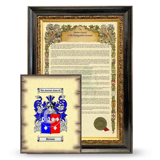 Berans Framed History and Coat of Arms Print - Heirloom