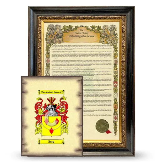 Berg Framed History and Coat of Arms Print - Heirloom