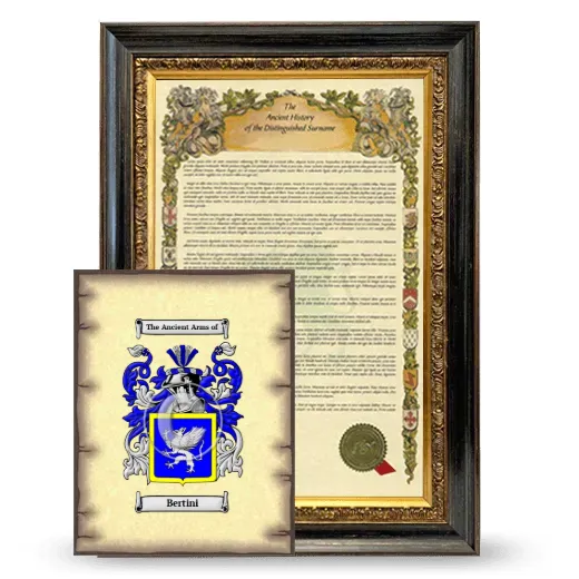 Bertini Framed History and Coat of Arms Print - Heirloom